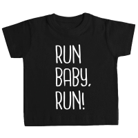 Camiseta RUN BABY RUN! bebé negra by TZOR